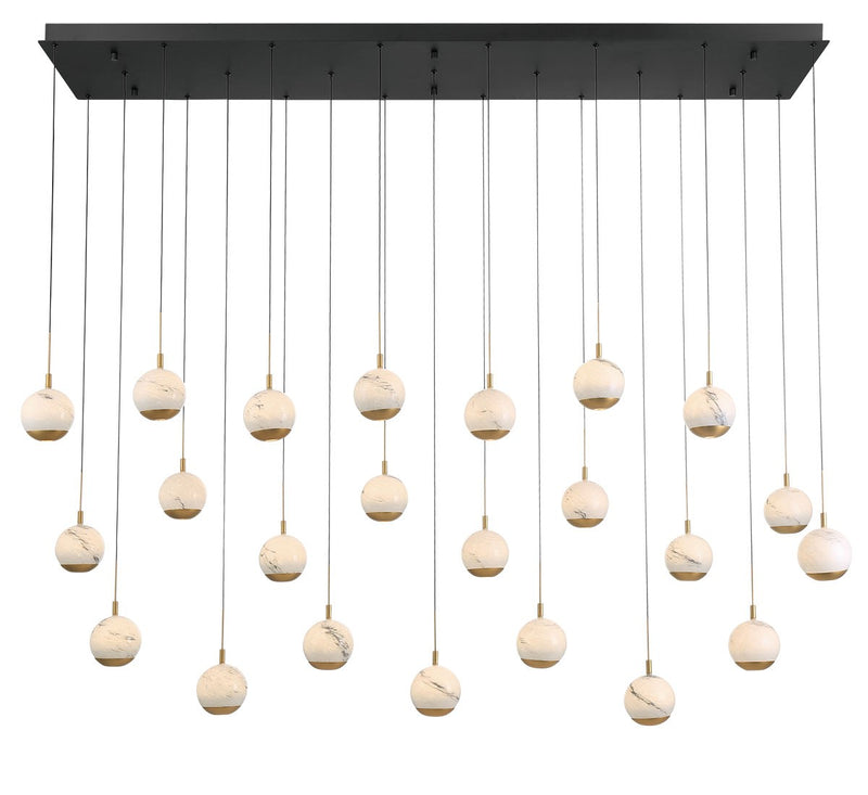 Lib & Co. 12241-02 LED Chandelier, Matte Black