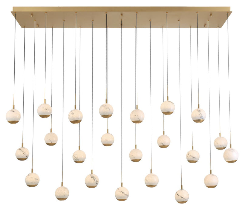 Lib & Co. 12241-030 LED Chandelier, Painted Antique Brass