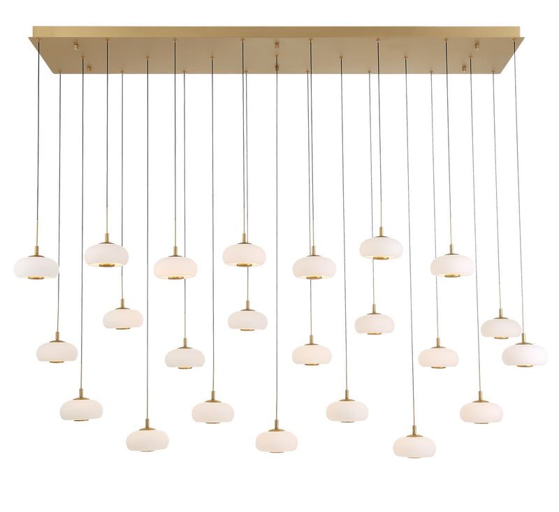 Lib & Co. 12243-030 LED Chandelier, Painted Antique Brass