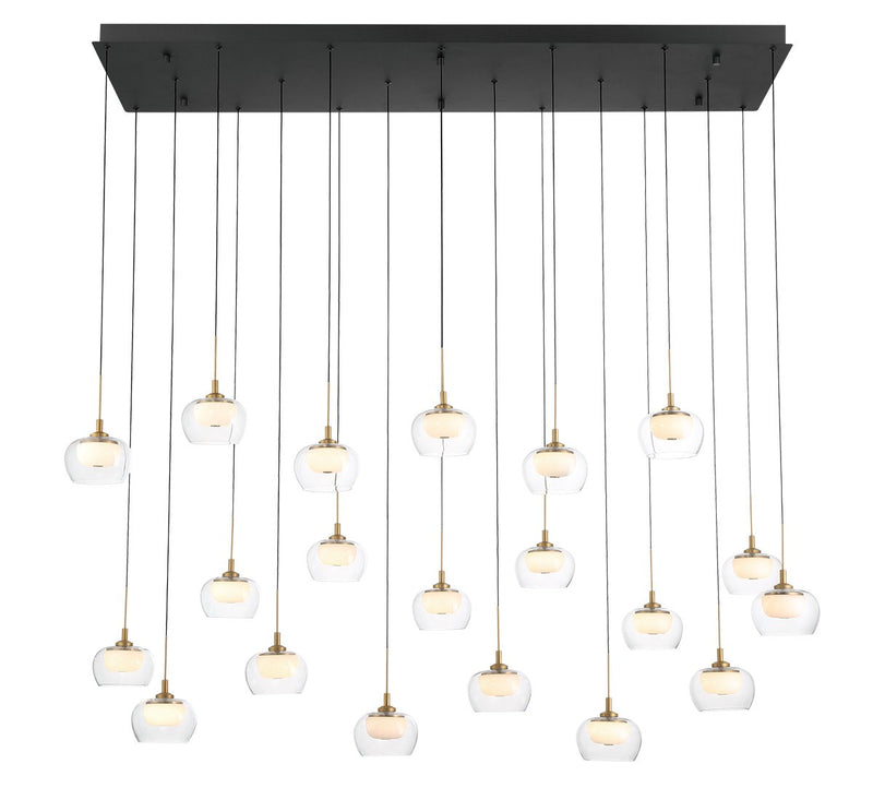 Lib & Co. 12244-02 LED Chandelier, Matte Black