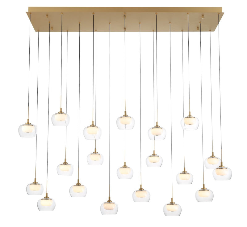 Lib & Co. 12244-030 LED Chandelier, Painted Antique Brass