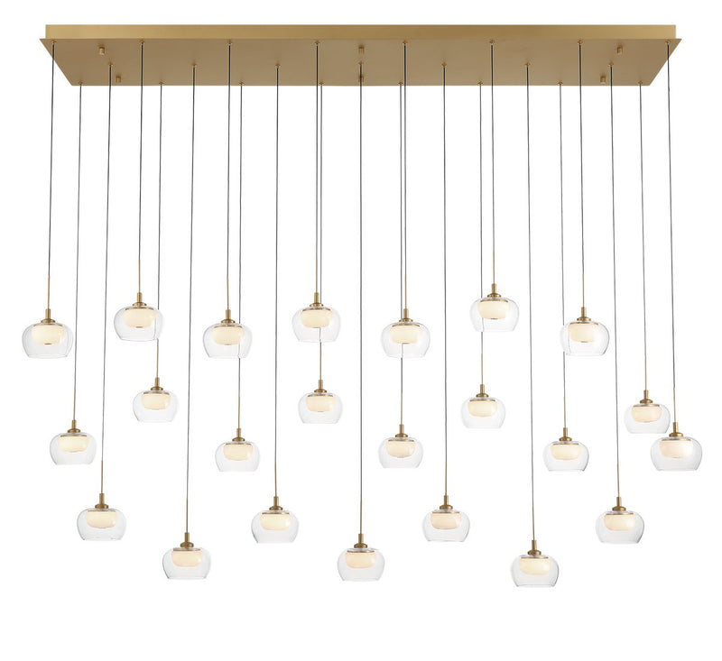 Lib & Co. 12245-030 LED Chandelier, Painted Antique Brass