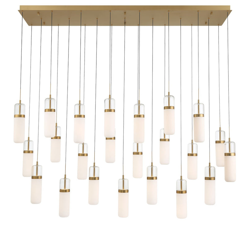 Lib & Co. 12249-030 LED Chandelier, Painted Antique Brass