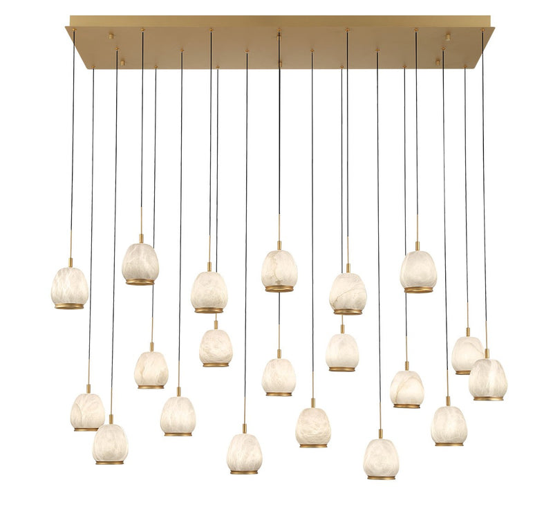 Lib & Co. 12250-030 LED Chandelier, Painted Antique Brass