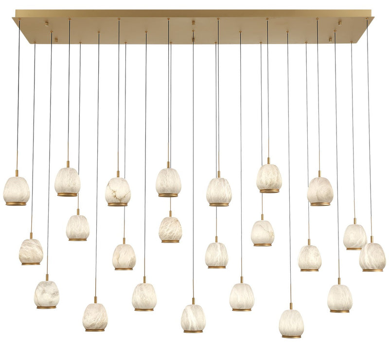 Lib & Co. 12251-030 LED Chandelier, Painted Antique Brass