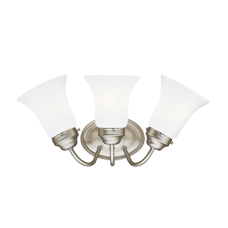 Kichler 6123NI Three Light Bath, Brushed Nickel