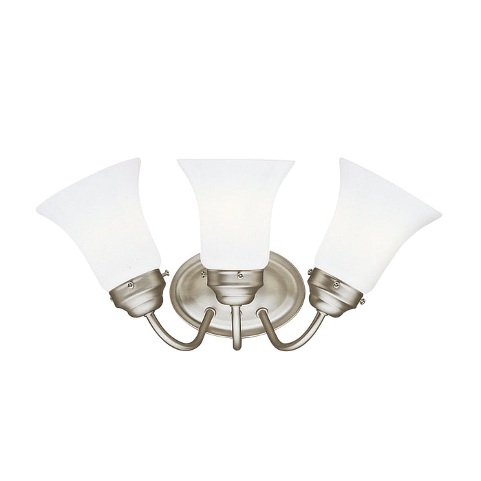 Kichler 6123NI Three Light Bath, Brushed Nickel