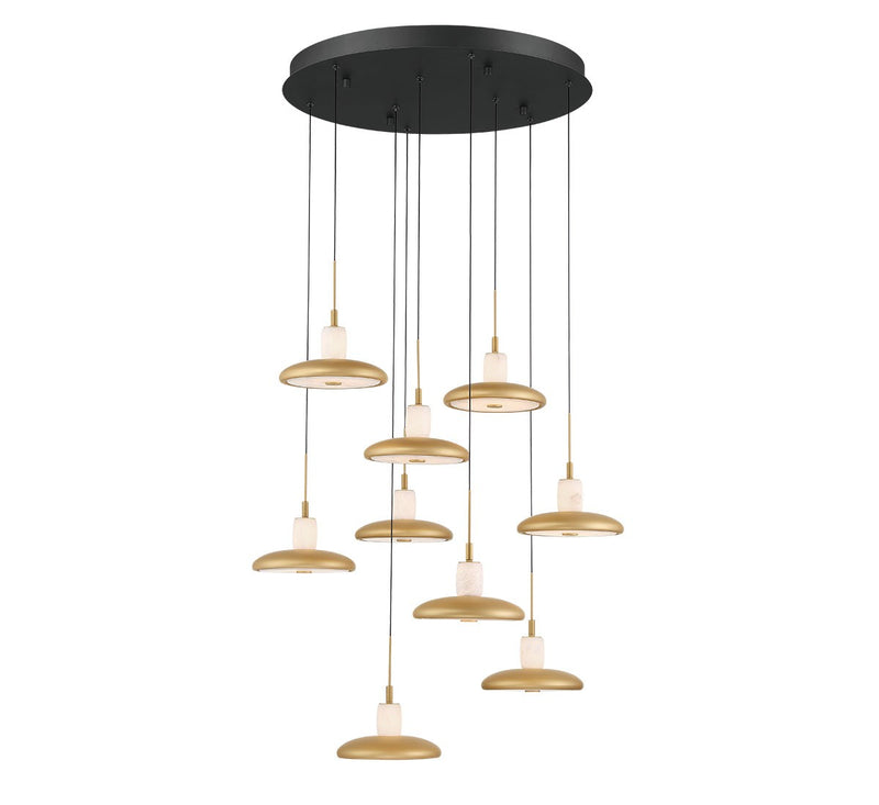 Lib & Co. 12254-02 LED Chandelier, Matte Black