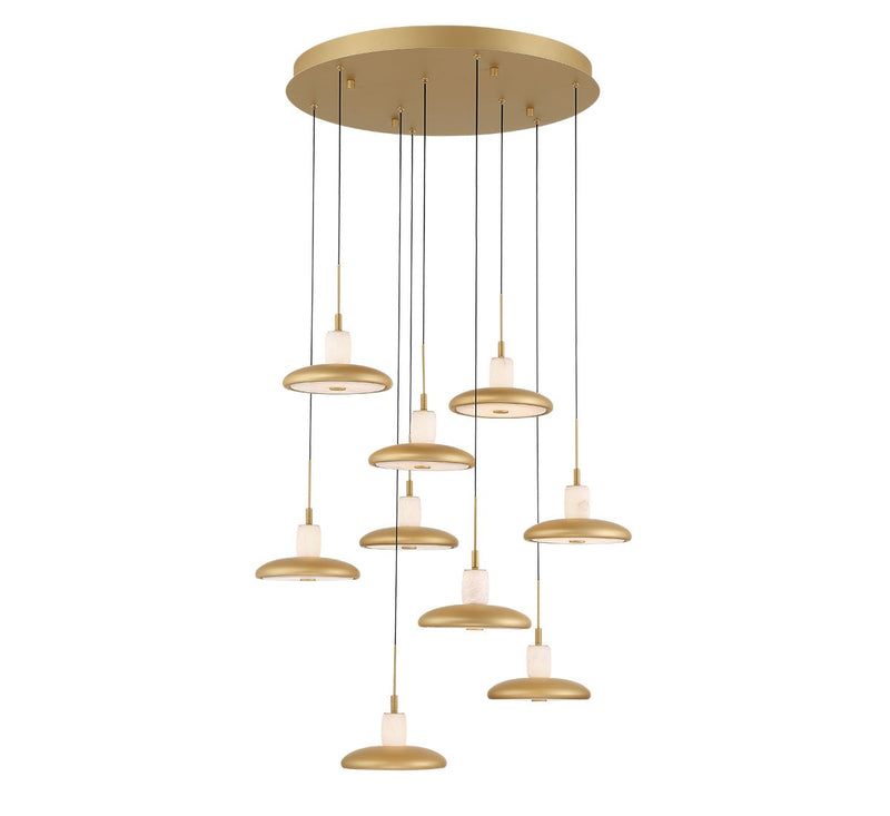 Lib & Co. 12254-030 LED Chandelier, Painted Antique Brass