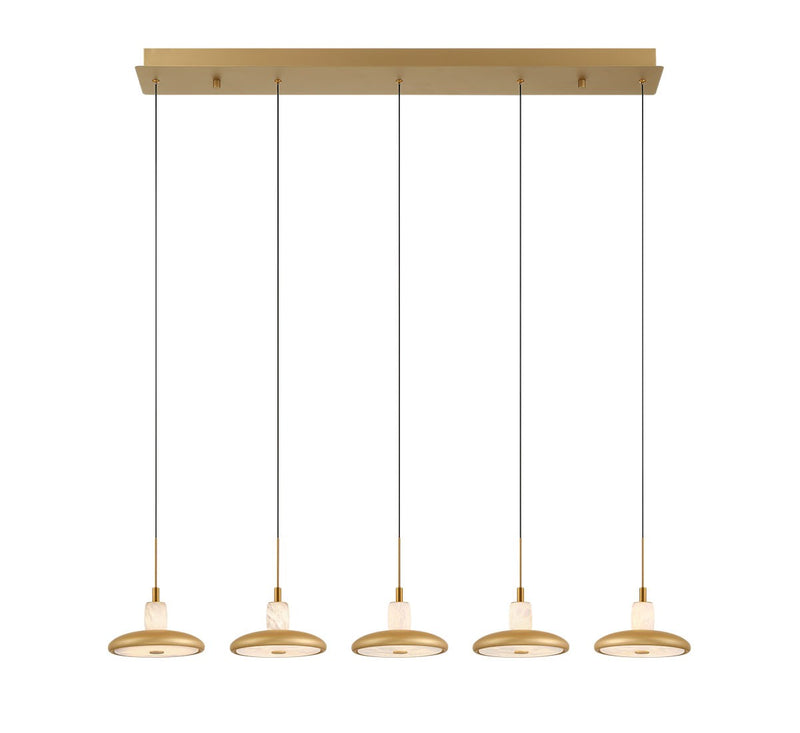 Lib & Co. 12257-030 LED Chandelier, Painted Antique Brass