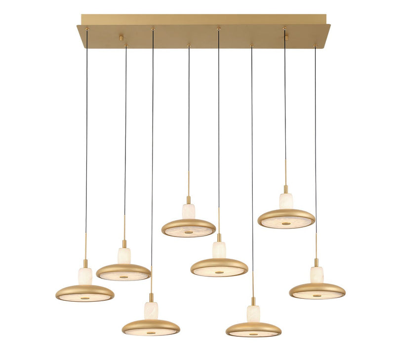 Lib & Co. 12258-030 LED Chandelier, Painted Antique Brass