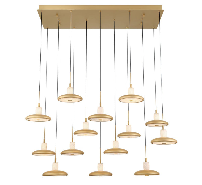 Lib & Co. 12259-030 LED Chandelier, Painted Antique Brass