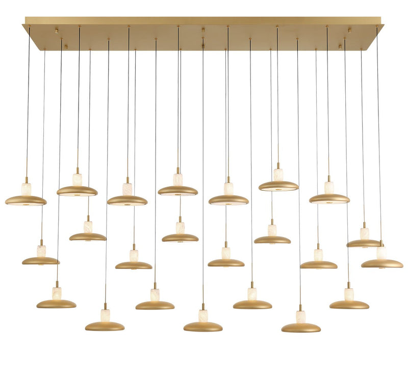 Lib & Co. 12261-030 LED Chandelier, Painted Antique Brass