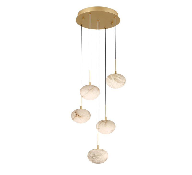 Lib & Co. 12262-030 LED Chandelier, Painted Antique Brass