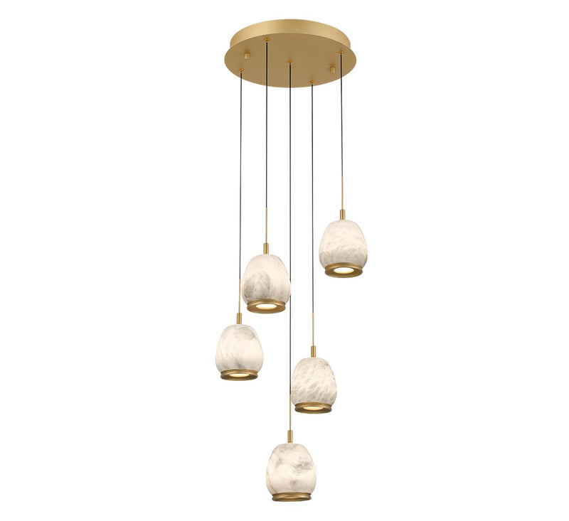 Lib & Co. 12263-030 LED Chandelier, Painted Antique Brass