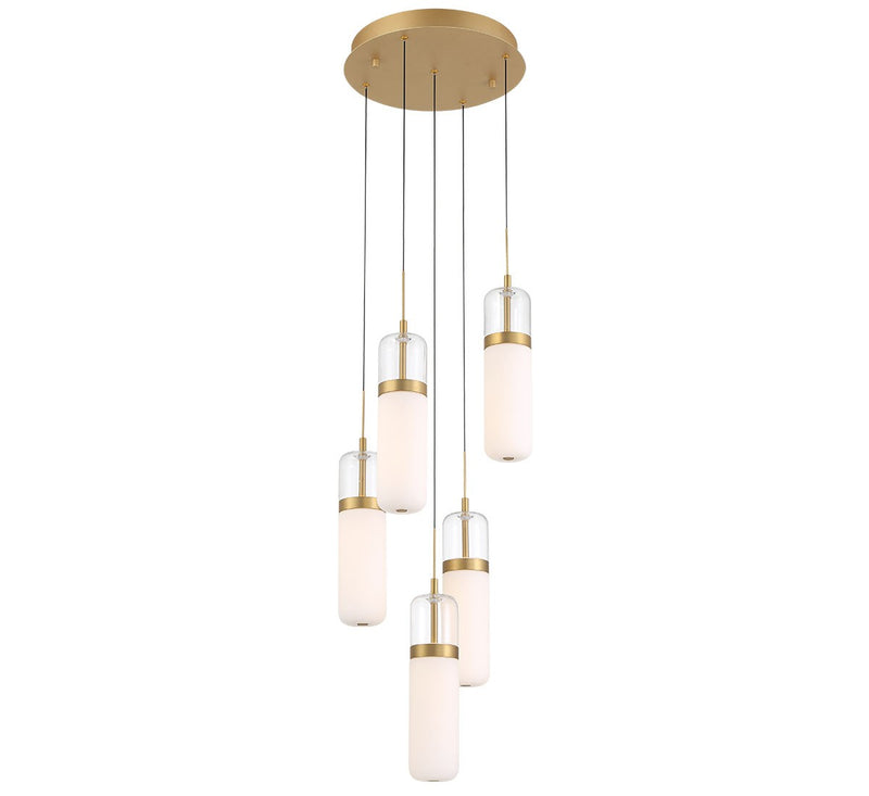Lib & Co. 12264-030 LED Chandelier, Painted Antique Brass