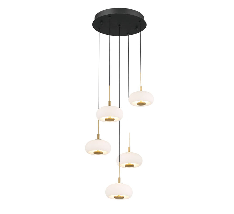 Lib & Co. 12265-02 LED Chandelier, Matte Black