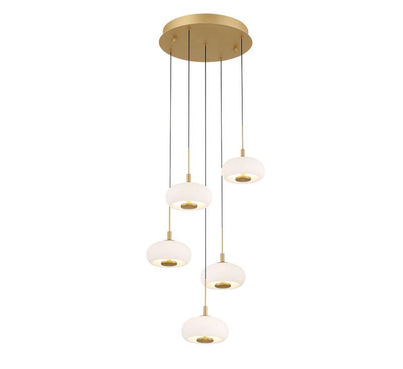 Lib & Co. 12265-030 LED Chandelier, Painted Antique Brass