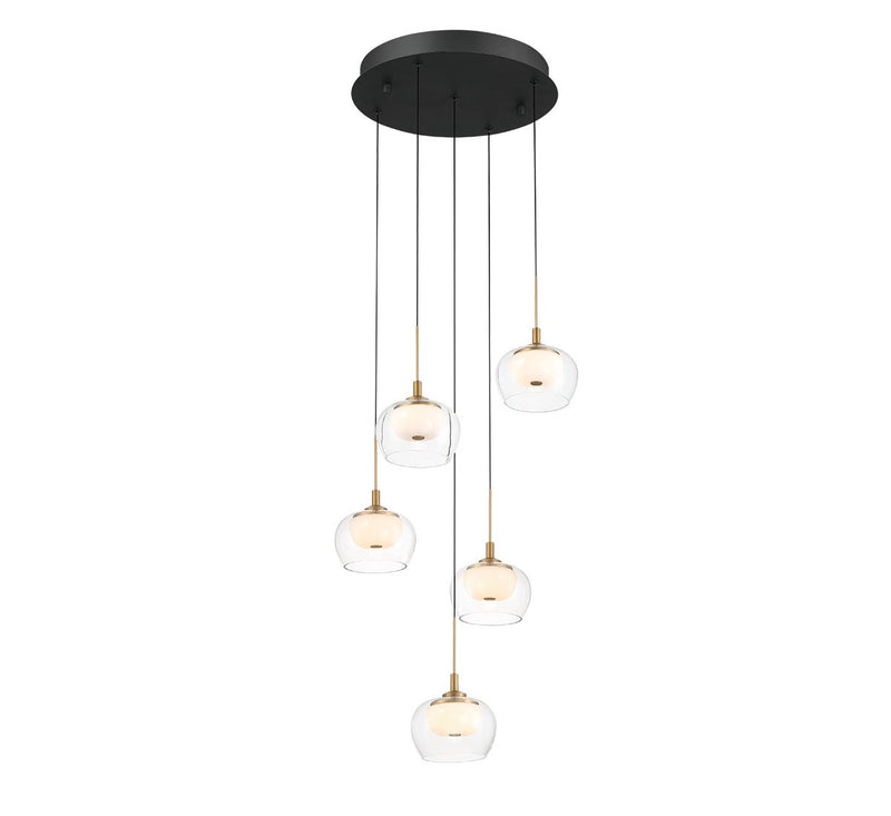 Lib & Co. 12266-02 LED Chandelier, Matte Black