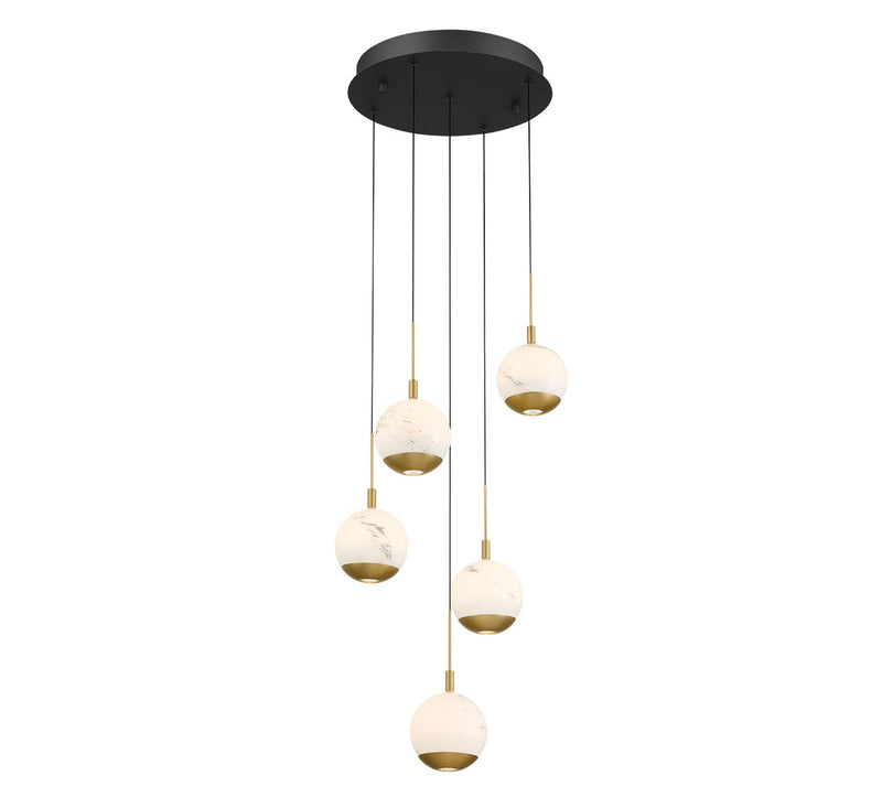Lib & Co. 12267-02 LED Chandelier, Matte Black