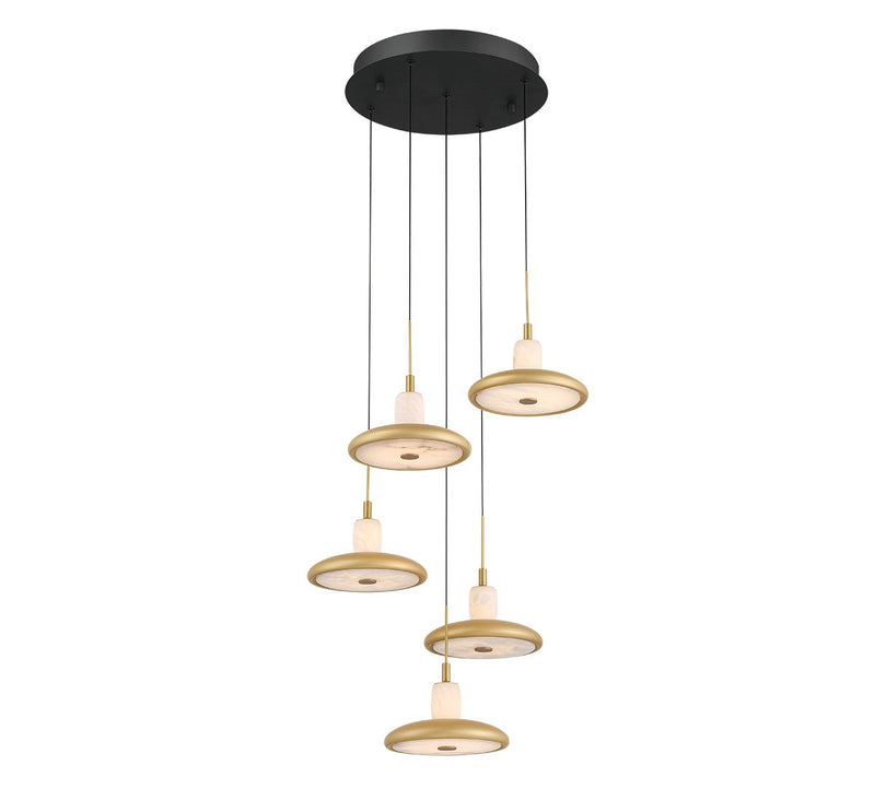 Lib & Co. 12268-02 LED Chandelier, Matte Black