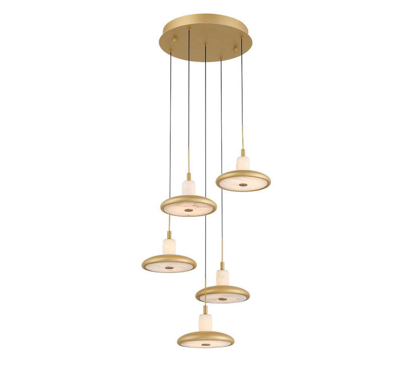 Lib & Co. 12268-030 LED Chandelier, Painted Antique Brass