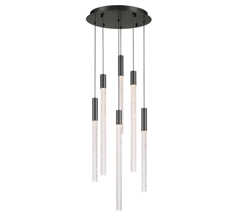 Lib & Co. 12271-048 LED Chandelier, Brushed Gun Metal