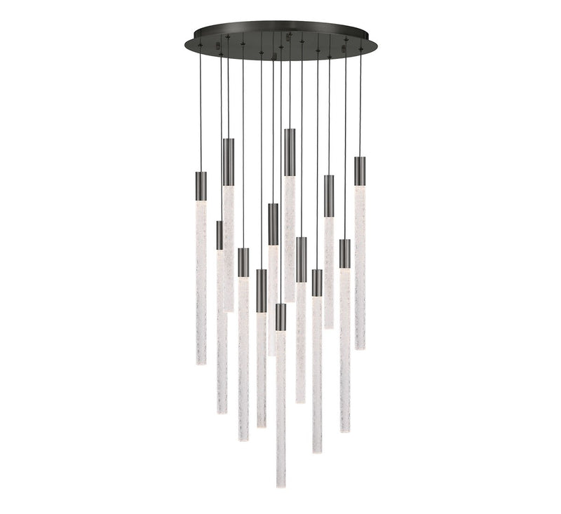 Lib & Co. 12272-048 LED Chandelier, Brushed Gun Metal