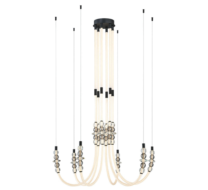 Lib & Co. 12284-02 LED Chandelier, Matte Black