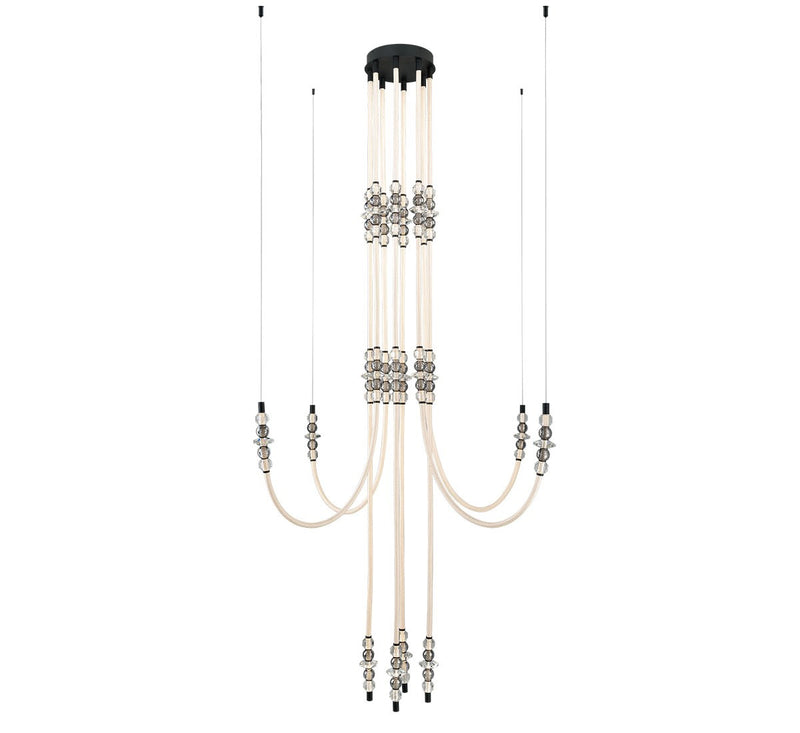 Lib & Co. 12285-02 LED Chandelier, Matte Black