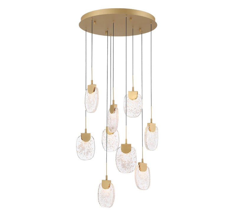 Lib & Co. 12289-030 LED Chandelier, Painted Antique Brass