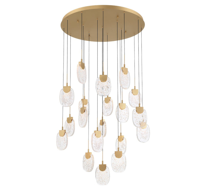 Lib & Co. 12290-030 LED Chandelier, Painted Antique Brass