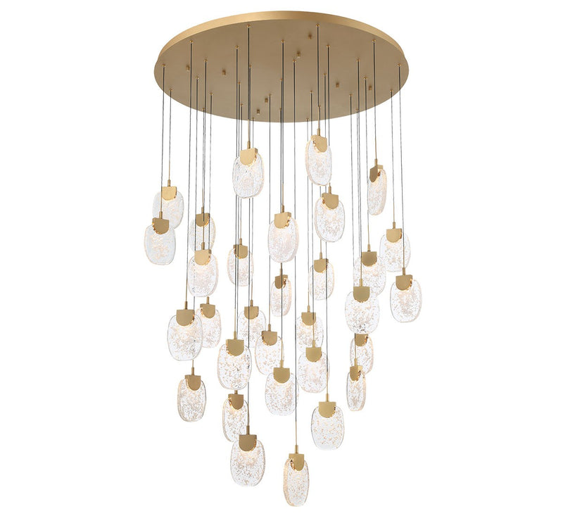 Lib & Co. 12291-030 LED Chandelier, Painted Antique Brass