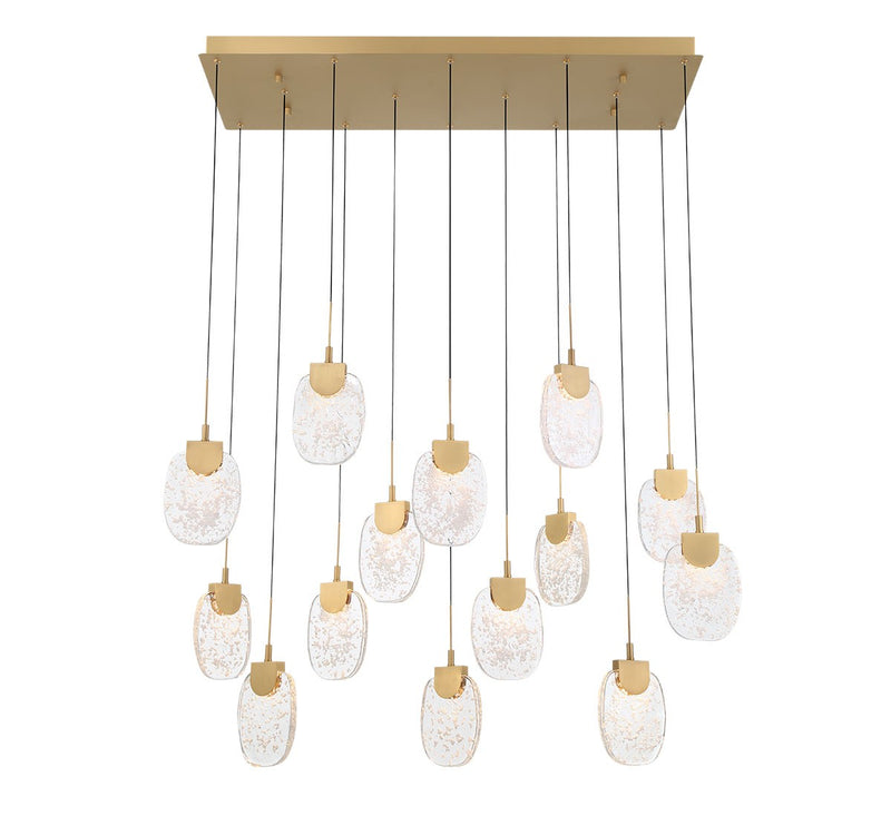 Lib & Co. 12294-030 LED Chandelier, Painted Antique Brass