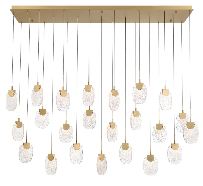 Lib & Co. 12296-030 LED Chandelier, Painted Antique Brass