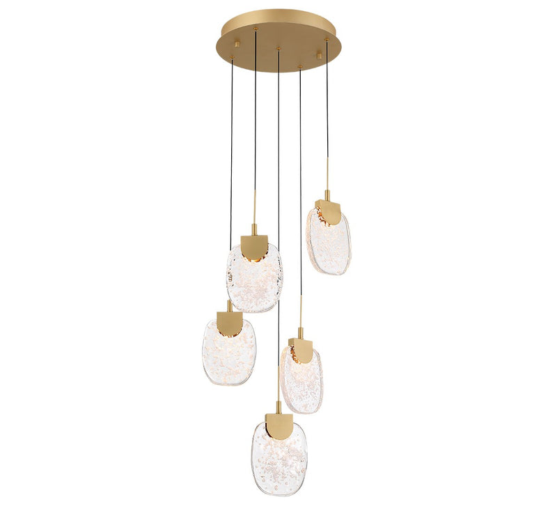 Lib & Co. 12297-030 LED Chandelier, Painted Antique Brass