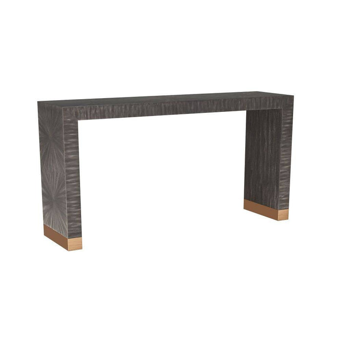 Arteriors FLS03 Console, Dark Gray Straw Marquetry