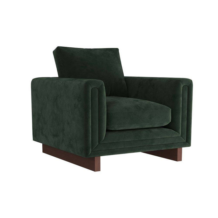 Arteriors FRU03 Chair, Forest Velvet/Dark Walnut
