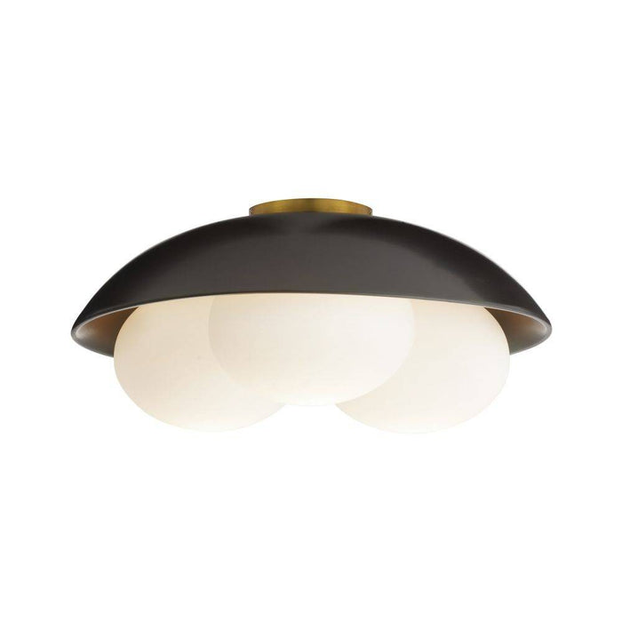 Arteriors GADFC02 Three Light Flush Mount, Matte Black