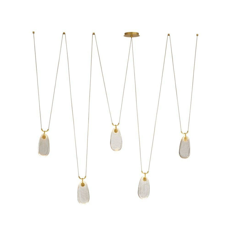 Arteriors GADLC01 LED Chandelier, Antique Brass