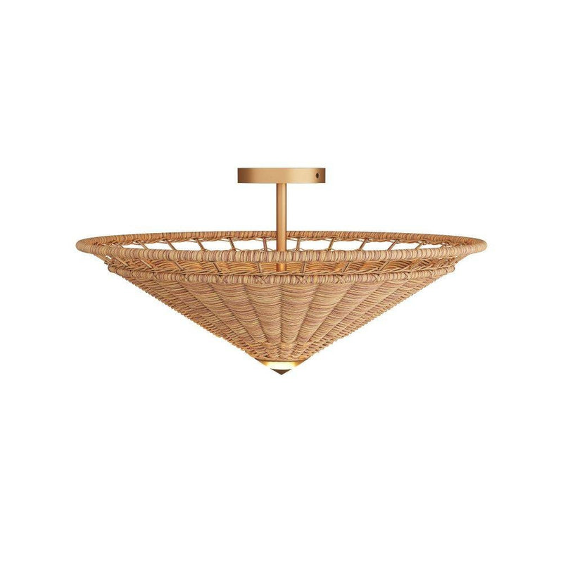 Arteriors GCDFS01 Flush Mount, Natural, Rattan