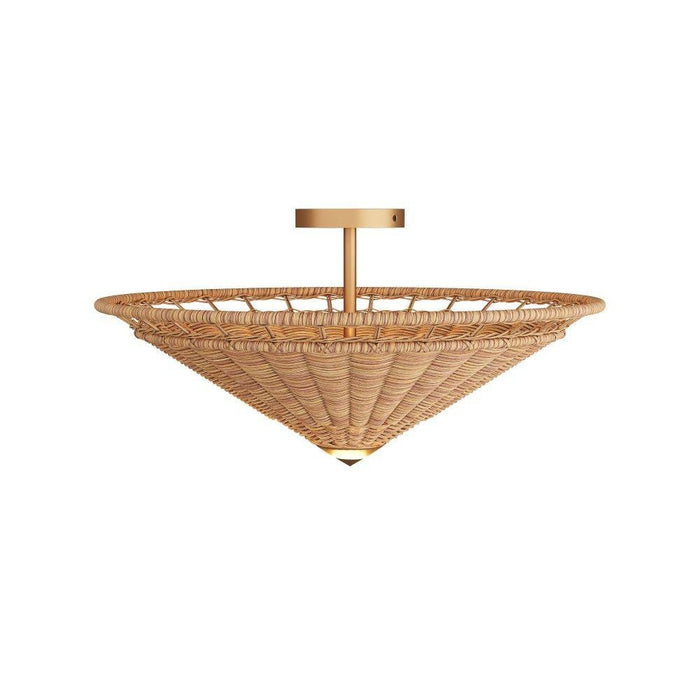 Arteriors GCDFS01 Flush Mount, Natural, Rattan