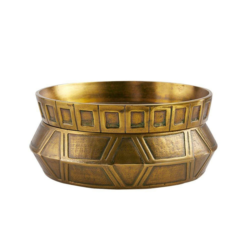 Arteriors GKAYI01 Centerpiece, Set of 2, Antique Brass