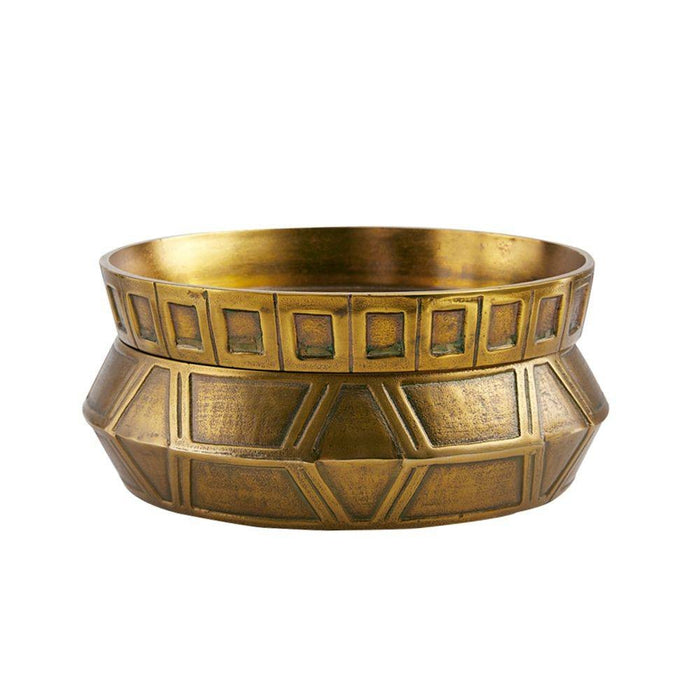 Arteriors GKAYI01 Centerpiece, Set of 2, Antique Brass