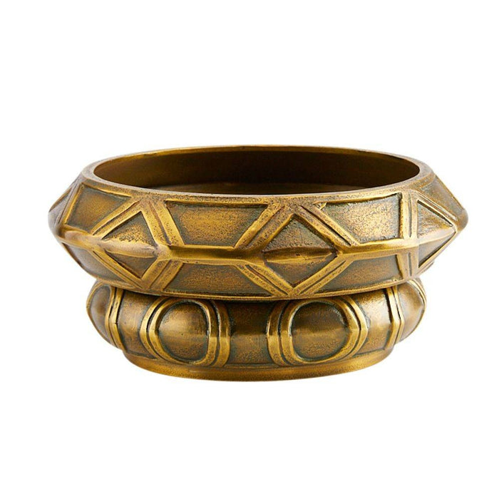Arteriors GKAYI02 Centerpiece, Set of 2, Antique Brass