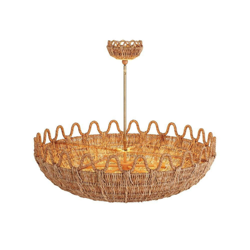 Arteriors GKDLS01 Chandelier, Natural, Rattan