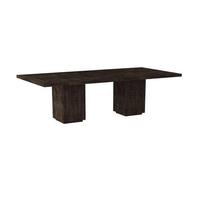 Arteriors GKFDI01 Dining Table, Burnt, Mango Wood