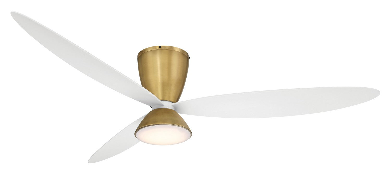 Minka Aire F468L-LBR/WHF 58" Ceiling Fan, Legacy Brass W/Flat White