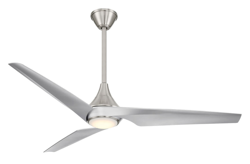 Minka Aire F636L-BN/SL 60" Ceiling Fan, Brushed Nickel W/ Silver