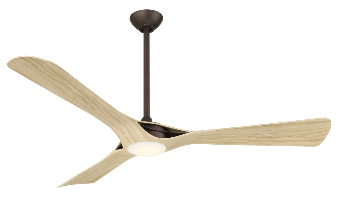 Minka Aire F668L-DB/WTO 60" Ceiling Fan, Dark Bronze W/White Oak